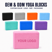 Blok Yoga Busa EVA Grosir dengan Logo Kustom untuk Peregangan dan Latihan di Studio