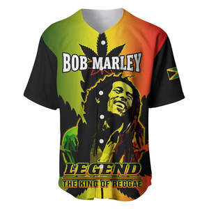 Jersey Baseball Legenda Jamaika Bob, Raja Reggae, Grosir Custom Bob Marley Desain Baru Kaos Baseball - Product Image 3
