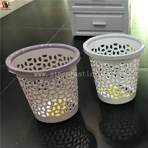 Wastebasket Hollow Round Shape Plastic Lidless Wastepaper <strong>Baskets</strong> Garbage Can - Product Image 3