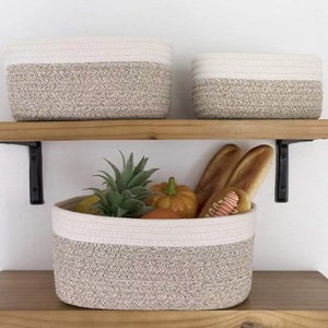 Japanese-style <b>storage</b> <b>basket</b>, cotton rope, imitation rattan woven <b>basket</b>, linen, home office <b>storage</b> <b>basket</b>, home <b>storage</b>. - Product Image 1