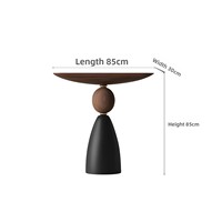 Console d'entrée semi-circulaire minimaliste de style italien en bois massif haut de gamme, meuble de salon, rangement artistique pour salle à manger