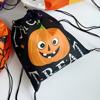 Sac à dos pliable tendance pour l'extérieur avec cordon de serrage, en polyester 210D, option cadeau, pour Halloween