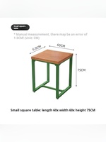 Prix usine Chaise à cadre en fer Table en bois massif Restaurant Table à manger et ensembles de chaises pour Restaurant Salle à manger École