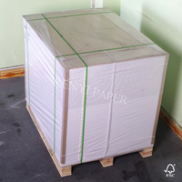 Carton ondulé FBB en cellulose à dos blanc, carton duplex recyclable anti-ondulation enduit de kaolinite d'un côté, RENYI