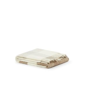 LANEROSSI - PLAID ISEO CHECK 130x170cm BEIGE - Product Image 1