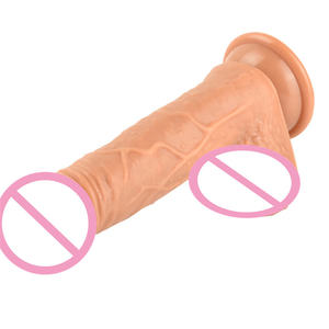 China 19cm Realistischer Silikon-Soft-<span class=keywords><strong>Dildo</strong></span> für Erwachsene, für Männer und Frauen, 100% Wasserdicht & Umweltfreundlich - Product Image 1