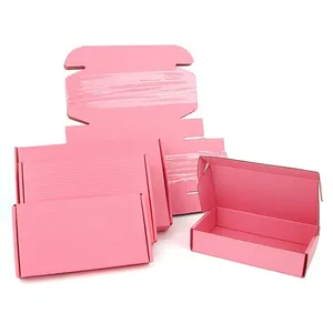 <b>Pink</b> <b>gift</b> recycled paper transport box corrugated paper <b>gift</b> box can be customized according to needs - Product Image 4
