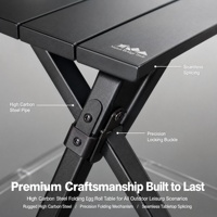 Table de camping pliante moderne en acier allié épaissi, légère, imperméable, portable, pour pique-nique et terrasse