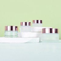 100 pièces de mini flacons en verre de 5g, pots en verre dépoli de 10g, pots à crème, boîtes en verre transparent de 20g, boîtes en verre pour sérum, contenants de maquillage de 50g HT2506281