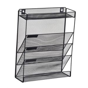 Estante Metálico de Cinco Niveles para Almacenamiento de Periódicos y Revistas, Organizador de Documentos, Estantería Colgante para Libros - Product Image 1