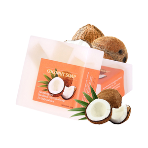 Savon de noix de coco naturel biologique fait à la main à base d'huiles essentielles pour le corps et le visage 100g pour tous types de peau - Product Image 1