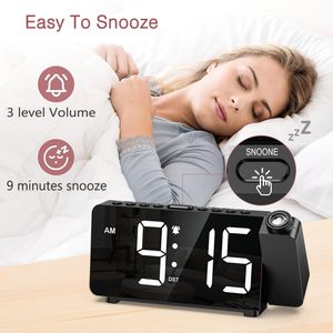 Horloge-radiosondeur numérique à projection laser LED de plafond, vibrante, avec écran LCD intelligent, tendance et populaire, personnalisable OEM/ODM - Product Image 4