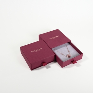 Custom Logo Sliding Drawer Jewelry Packaging Box Ring Necklace Set Cardboard <b>Paper</b> Gift Box Colorful Design - Product Image 3