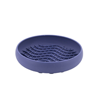 Gamelle anti-glouton en silicone écologique pour chien avec ventouses antidérapantes, anti-étouffement, design carré pour ralentir la vitesse d'eating