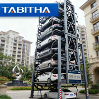 Système de stationnement vertical rotatif intelligent pour 8 voitures avec élévateur de voiture, capacité de charge de 2700 kg, écran tactile LCD, garantie de 5 ans, Tabitha