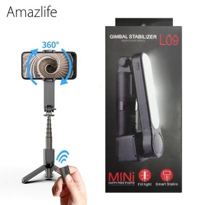 Amazlife-Palo de Selfie para teléfono móvil, <span class=keywords><strong>estabilizador</strong></span> cardán con rotación de 360 grados, inalámbrico, 6 en 1, <span class=keywords><strong>L09</strong></span> - Product Image 1