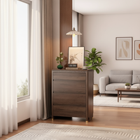 Lemari Sepatu Tinggi dan Ramping Hemat Ruang Unit Penyimpanan Vertikal 4 Laci untuk Apartemen Kecil, Kamar Tidur, dan Ruang Tamu