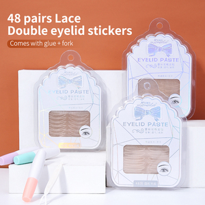 Lameila 48pcs Mesh Lace Double <strong>Eyelid</strong> <strong>Tape</strong> With Glue A135 Waterproof Eye MakeupTools Invisible Double <strong>Eyelid</strong> <strong>Tape</strong> Stickers - Product Image 6