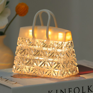 Lámpara de Noche Transparente de Cristal con Diseño de Explosiones Transfronterizas, Luz de Ambiente Creativa para Dormitorio, Estudio, Hotel, Adornos de China - Product Image 3
