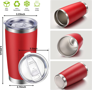 Vaso Térmico de Acero Inoxidable de 20oz con Logotipo Personalizado, Doble Pared, Aislamiento al Vacío, Tapa Antiderrames para Fiestas - Product Image 2
