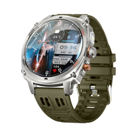 2025 Herren-Smartwatch KM200 mit 1,75 Zoll Großem Bildschirm, 800mAh Akku, IP68 Wasserdicht, Sport- und Outdoor-Smartwatch