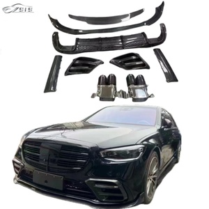 Kits de carrosserie W223 adapté<span class=keywords><strong>s</strong></span> aux jupes latérales de pare-chocs avant en fibre de carbone évents d'échappement de luxe pour W223 <span class=keywords><strong>S</strong></span> CLASS 2020 + - Product Image 1