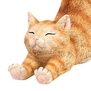 Soporte para Teléfono Móvil con Forma de Gato, Soporte para Teléfono Celular de Resina Esculpida con Forma de Gatito, Soporte para Teléfono con Cuello Perezoso de Gato Naranja Tabby de 6 Pulgadas - Product Image 6