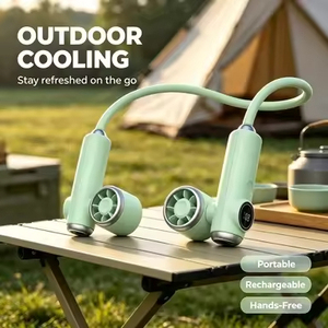 Ventilateur de cou portable électrique magnétique détachable 4000 mAh en plastique pour extérieur, rechargeable par USB - Product Image 5