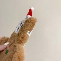 OEM Nouvel An Dessin Animé Noël Couverture en Peluche Protecteur Téléphone Cas pour Huawei et iPhone Lovely Personnalisé Mobile Cadeaux