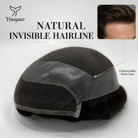 Vente en gros de toupets personnalisés pour hommes, OEM, dentelle suisse, 100% cheveux humains Remy, fabrication sur mesure, MOQ 1