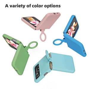 Coque de téléphone en Silicone liquide antichoc de haute qualité pour <span class=keywords><strong>Samsung</strong></span> Z <span class=keywords><strong>Flip</strong></span> 3 4 5 6 avec porte-anneau Design Ins pour <span class=keywords><strong>Samsung</strong></span> Z <span class=keywords><strong>Flip</strong></span> - Product Image 3