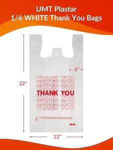 ถุงช้อปปิ้งพลาสติกแบบมีหูหิ้ว LDPE HDPE สีขาว รุ่น S5 S6 S7 สำหรับร้านค้าปลีก-ส่ง ODM แบบกำหนดเองได้ - Product Image 6
