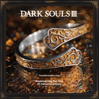 Boîte à bijoux Dark Souls III Tungsten Reversal Ring, bijoux de corps raffinés, emballage de bijoux, bijoux de corps tendance, argent 999
