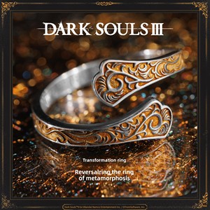 Boîte à bijoux Dark Souls III Tungsten Reversal Ring, bijoux de corps raffinés, emballage de bijoux, bijoux de corps tendance, argent 999 - Product Image 1
