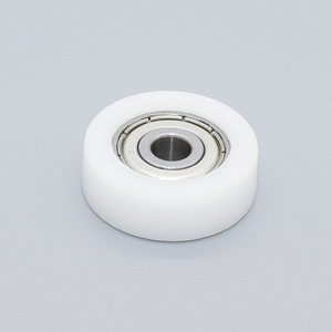 Manufacturer Wholesale 7*32*9.5mm Beveled Guide Rails Plastic Steel <b>Door</b> & Window <b>Rollers</b> POM Rubber- Coated Pulleys Bearings - Product Image 2