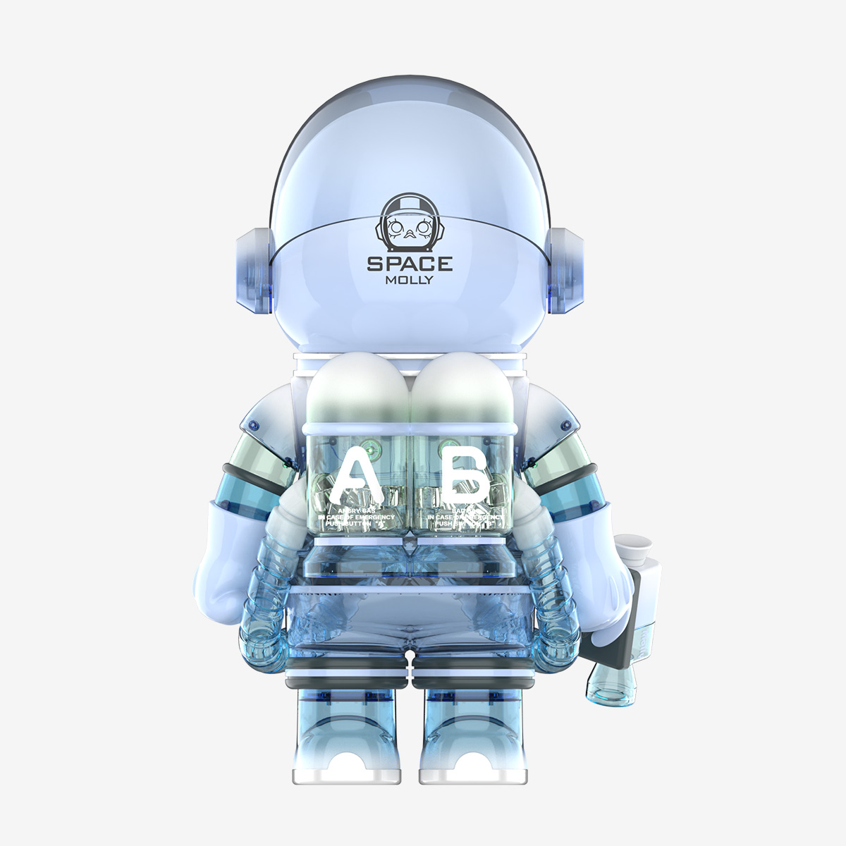 100% Original POP MART MEGA SPACE MOLLY 1000% Glacier Toy