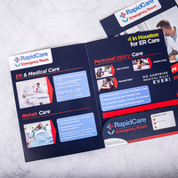Fábrica de impresión y embalaje Carpeta de papel de archivo A4 personalizada Portadocumentos Folleto publicitario para presentación
