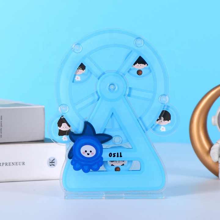 JING CHUAN Custom Anime Cartoon Figure A4 Print Clear Acrylic Character Standee Rotating and Spinning Plastic Stand