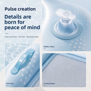 Nouvelle Arrivée Transfrontalière : Matelas Gonflable Flottant en PVC avec Filet Pliable, Chaise Longue Portable pour <span class=keywords><strong>Piscine</strong></span> - Product Image 4