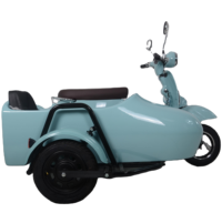 Motocyclette électrique avec side-car homologuée CEE, style rétro Vespa, 60V 3000W, puissante, scooter électrique Vespa, style italien, Citycoco électrique