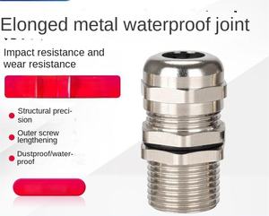 Conector de prensaestopas de latón metálico impermeable de rosca larga a prueba de polvo para polvo de Metal para equipos de distribución de energía - Product Image 5
