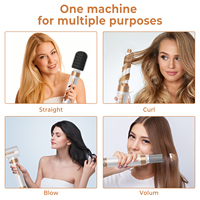 Sèche-cheveux à moteur sans balais 110000 tr/min, kit de coiffage 7-en-1 avec styler à air, boucleur automatique gauche-droite, peigne lissant et brosse volumisante