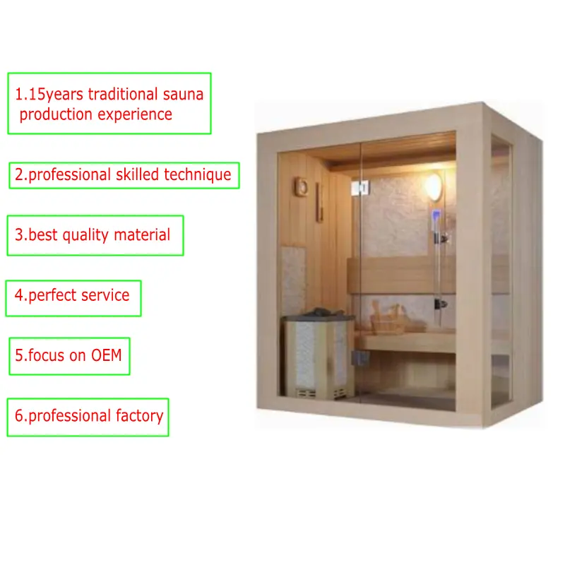 2021 nuovo Finlandese saune con Harvia riscaldatore sauna Tradizionale Stile Coperta In Legno A Raggi Infrarossi secca sauna di vapore portatile all'aperto