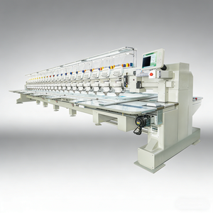 Máquina de bordar computarizada industrial de alta precisión con 20 cabezales y 10 agujas de cabeza redonda, nueva, plana, con motor para materiales gruesos - Product Image 1