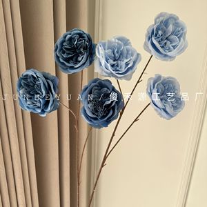 Junheyuan Artificial Rose 3-Head <b>Single</b> Branch For Wedding Home Decoration - Product Image 5