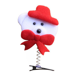 Cute Christmas Santa Snowman Hairpin Girls' Hair Accessories With <b>Bow</b> Jewelry for Hair Decoration Festive Seasons - Product Image 4