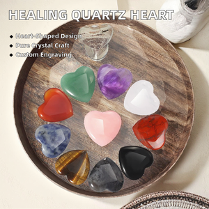 Bán Buôn Lớn Hình Trái Tim Khắc 30*30*12Mm Tự Nhiên Chữa Bệnh Tinh Thể Thạch Anh Đá Quý Bất Đá Crafting Pha Lê Khác Thủ Công Mỹ Nghệ - Product Image 3