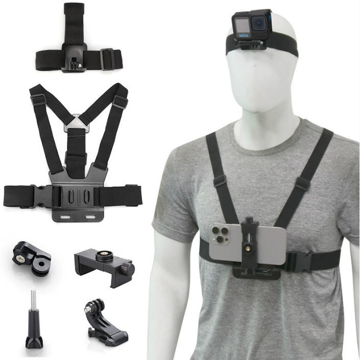 ชุดสายรัดหน้าอกและสายคาดศีรษะ 6 ชิ้น พร้อมคู่มือการใช้งานภาษาอังกฤษ