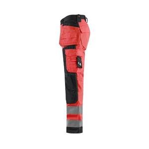 BLAKLADER - 156818115599D108 Pantalon d'artisan haute visibilité Rouge/Noir-EAN 7330509403112 HI-VIS WORKWEAR - Product Image 4