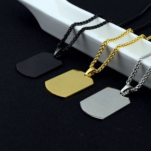 Hot Selling Simple Niche Design A-Z Letter Pendant Necklace Multiple Models Men's Necklaces <b>Titanium</b> Steel Wholesale Jewelry - Product Image 2